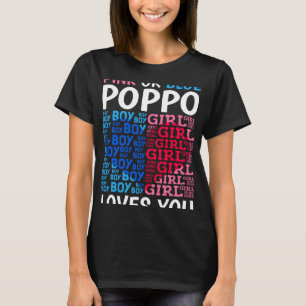 T-shirt Poppo Rose Ou Bleu Vous Aime Genre Révéler Baby Sh
