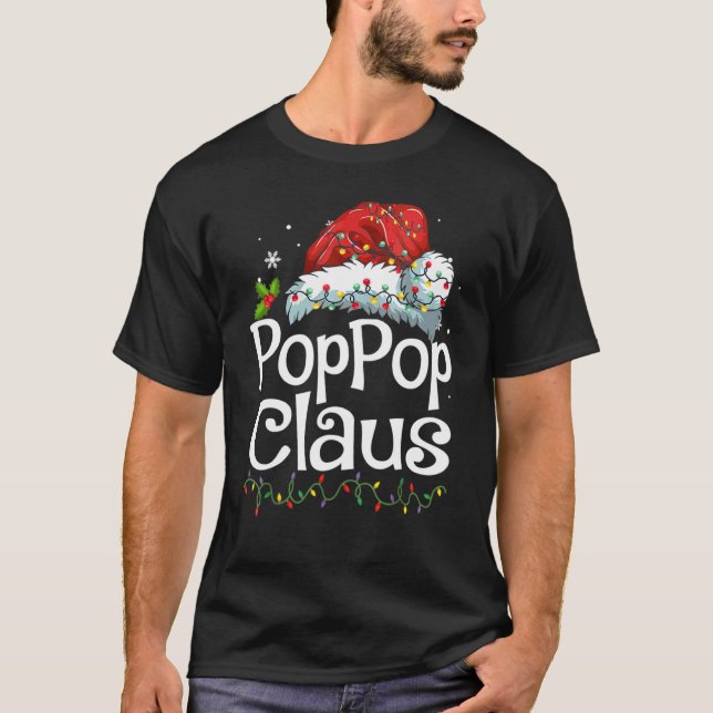 T-shirt PopPop Claus Family Matching Pajamas Christmas Hol (Devant)