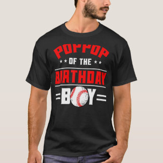 T-shirt Poppop Of The Birthday Boy Baseball Thème Famille 