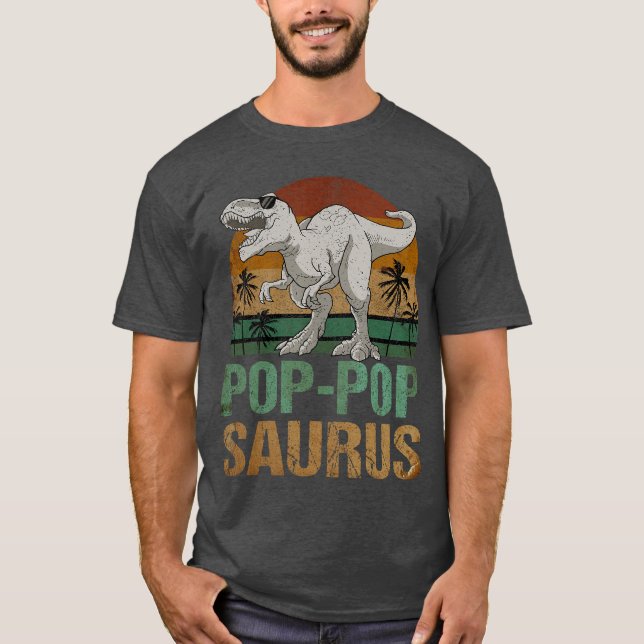 T-shirt Poppopsaurus Re Dinosaure Pop Pop Saurus Pères Da (Devant)