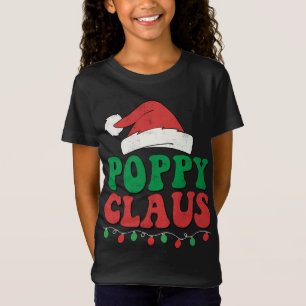 T-Shirt Poppy Claus Père Noël Lumières Noël Famille Corres