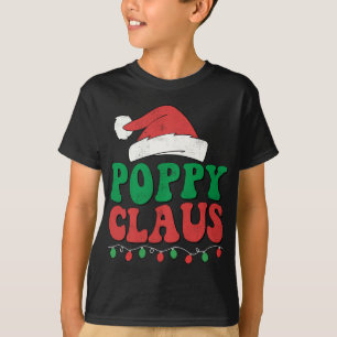 T-shirt Poppy Claus Père Noël Lumières Noël Famille Corres