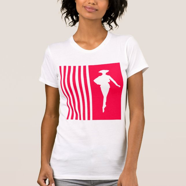 T-shirt Poppy Grandes Modernes avec Silhouette Mode (Devant)