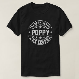 T-shirt Poppy l'homme la légende la fête des pères