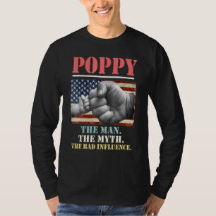 T-shirt Poppy L'Homme Le Mythe La Mauvaise Influence Améri