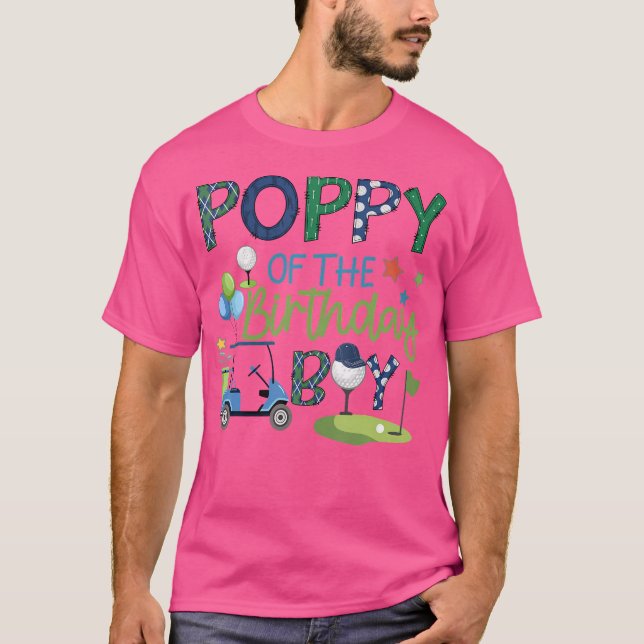 T-shirt Poppy Of The Birthday Boy Hole In One Golf Sport (Devant)