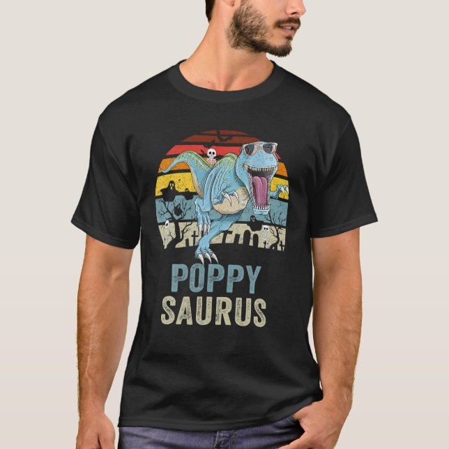 T-shirt Poppysaurus T Rex Dinosaur Pop Saurus Famille (Devant)