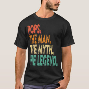 T-shirt Pops Grand-père Papa Fête des pères d'anniversaire