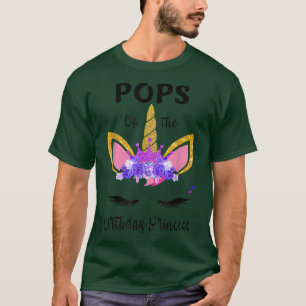 T-shirt Pops Of The Birthday Girl Père Cadeau Unicorn Birt