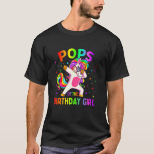 T-shirt Pops of the Birthday Party fille Dabbing Unicorn