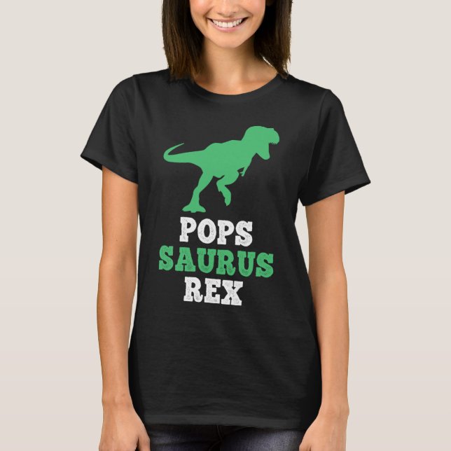T-shirt Pops-saurus Rex Dino Dinosaur Funny Popssaurus  (Devant)