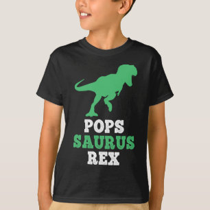 T-shirt Pops-saurus Rex Dino Dinosaur Popssaurus Drôle