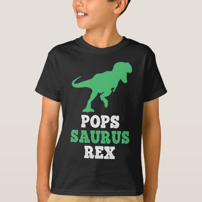 T-shirt Pops-saurus Rex Dino Dinosaur Popssaurus Drôle (Devant)