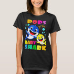 T-shirt Pops Shark Pops Shark Fête des mères de la famille<br><div class="desc">Pops Shark Pops Shark Fête des mères de la famille des requins</div>