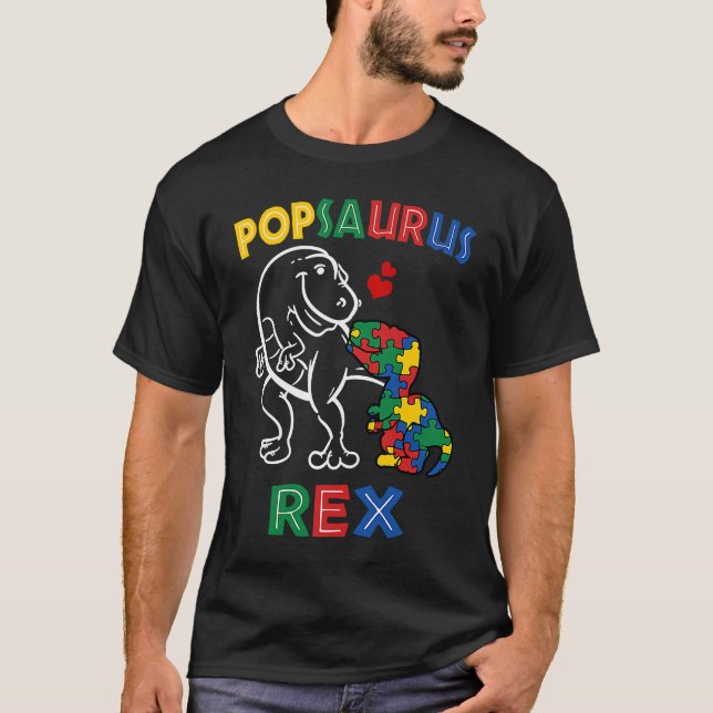 T-shirt Popsaurus Sensibilisation sur l'autisme Fête des p (Devant)
