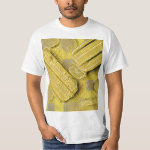 T-shirt popsicle à cône de crème glacée jaune