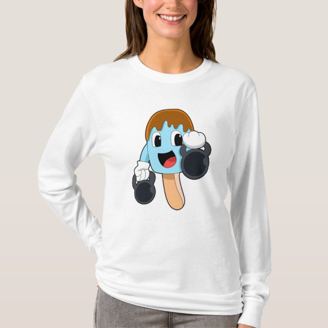 T-shirt Popsicle at Strength entraînement avec Dumbbells (Devant)