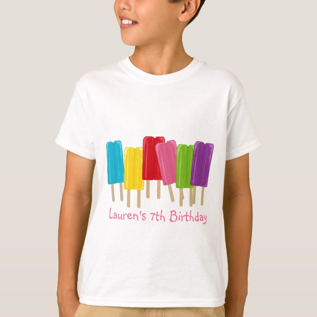 T-shirt Popsicles et pois (Devant)