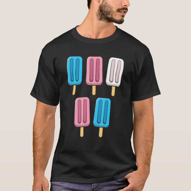T-shirt Popsicles transgenres 4 juillet Trans Subtle Pri (Devant)