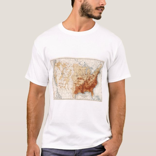 T-shirt Population de nègre de la densité 55 (Devant)