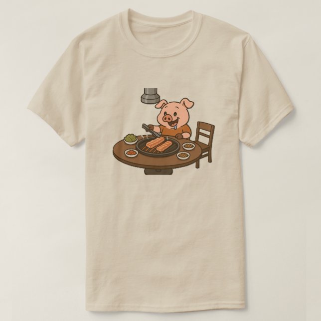 T-shirt Porc barbecue (Design devant)