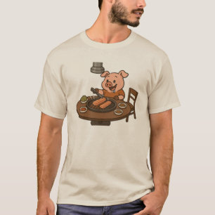 T-shirt Porc barbecue