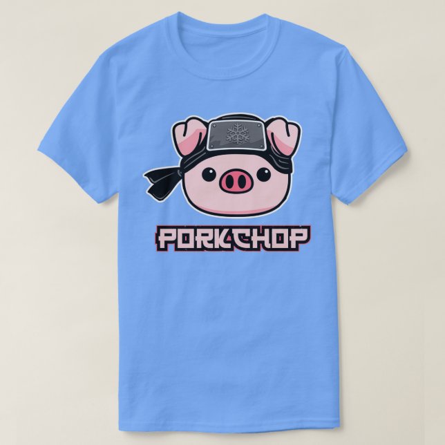 T-shirt Porc Chop Karate Pig Lover (Design devant)
