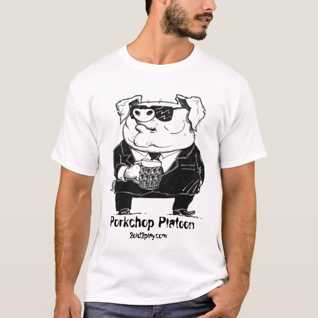 T-shirt Porc dans le noir (Devant)