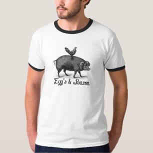 T-shirt Porc de lard d'oeufs