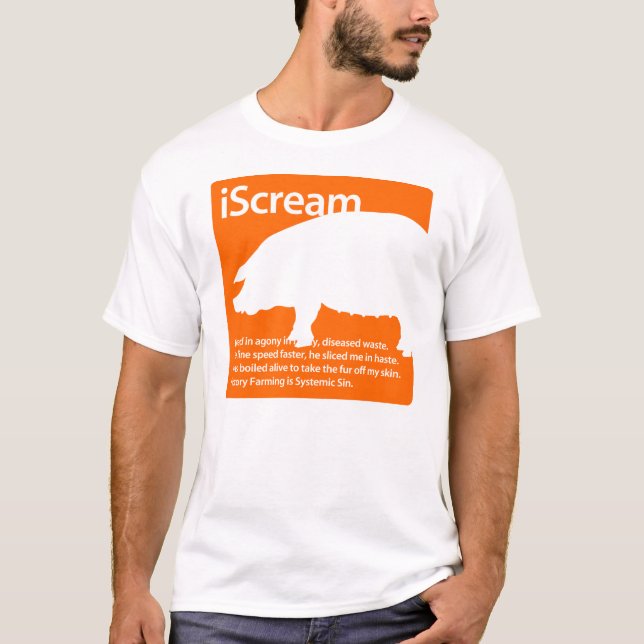 T-shirt porc d'iScream (Devant)