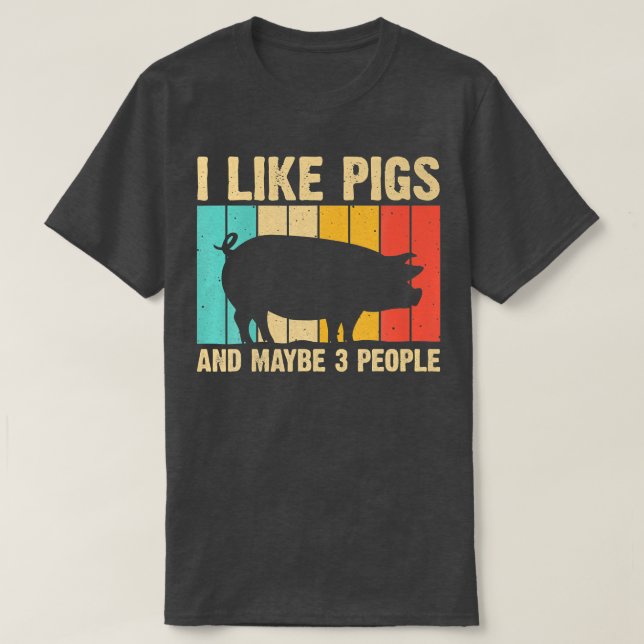 T-shirt Porc Drôle Pour Hommes Femmes Vin D'Exploitation A (Design devant)