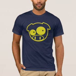 T-shirt Porc jaune de mascotte