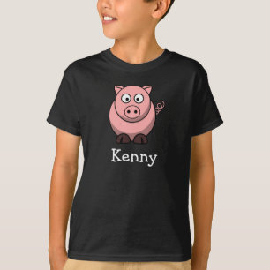 T-shirt Porc mignon de bande dessinée personnalisé avec 