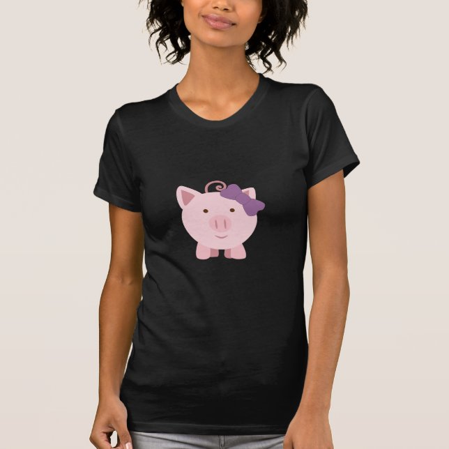 T-shirt Porc mignon de fille (Devant)