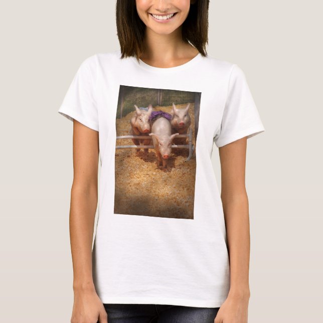 T-shirt Porc - obtention des obstacles passés (Devant)