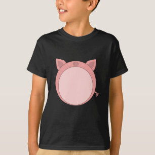 T-shirt Porc Piglet Piglet rose drôle sphérique