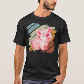 T-shirt Porc Porc Rose Hommes Femmes Piggy Porc Porc Porc 