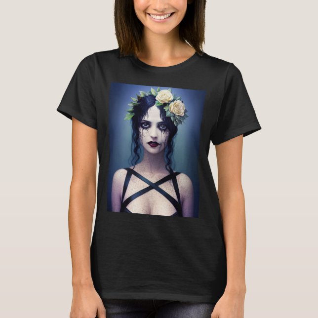 T-shirt Porcelaine craquée gothique Beauté (Devant)