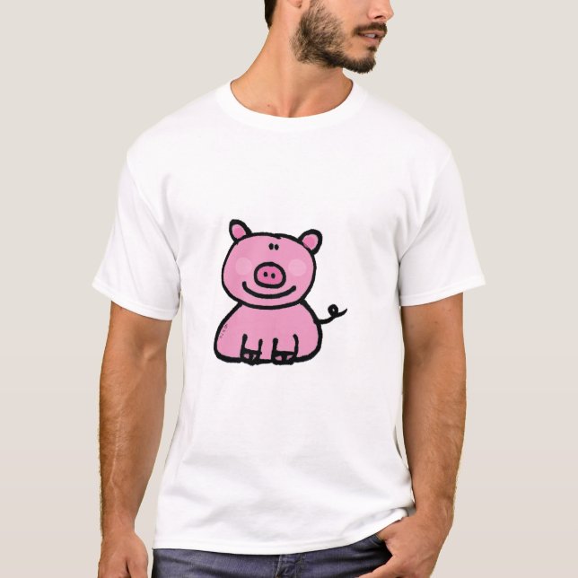 T-shirt Porcin rose (Devant)