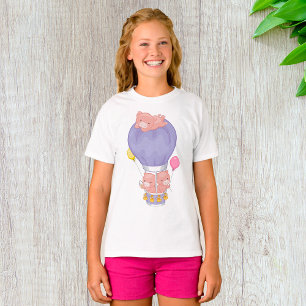 T-shirt Porcs Dans Un Ballon À Air Chaud