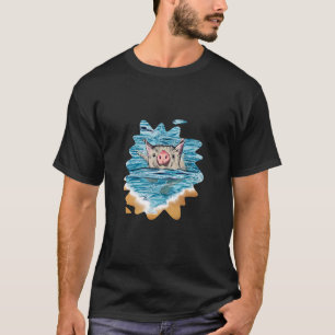 T-shirt Porcs nageurs des Bahamas Plage de mer Vacances An