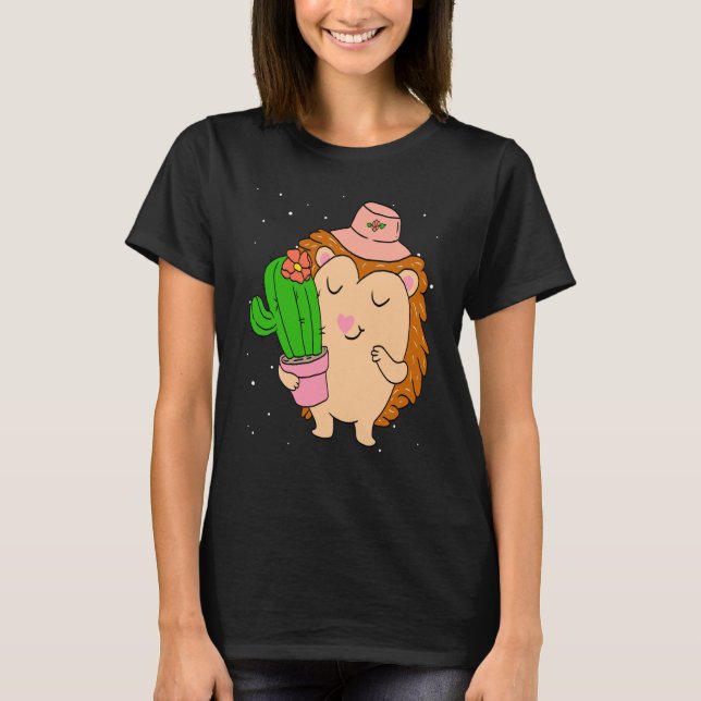 T-shirt Porcupine girl wears hat (Devant)