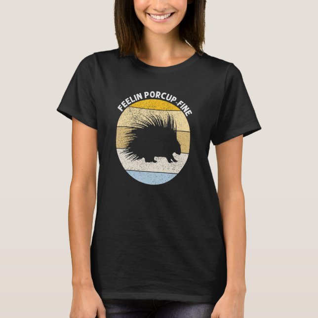 T-shirt Porcupine Hugger Designs Pour Hérisson Porcupine F (Devant)