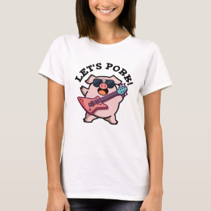 T-shirt Pork Funny Rock Guitare Pig Pun