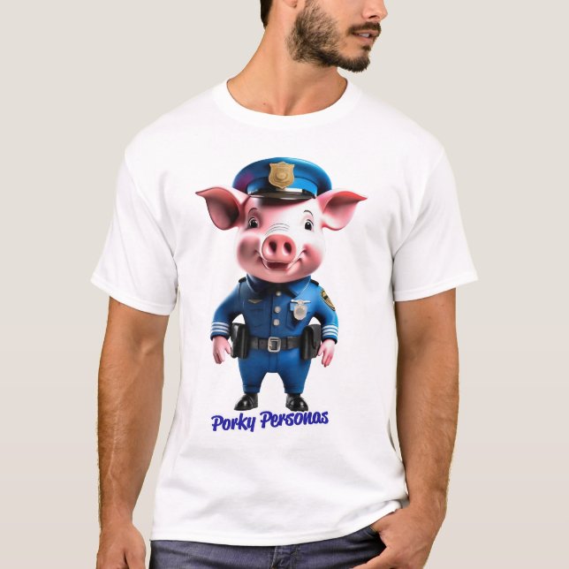 T-shirt Porky Personas drôles Pig personnages (Devant)