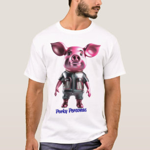 T-shirt Porky Personas drôles Pig personnages