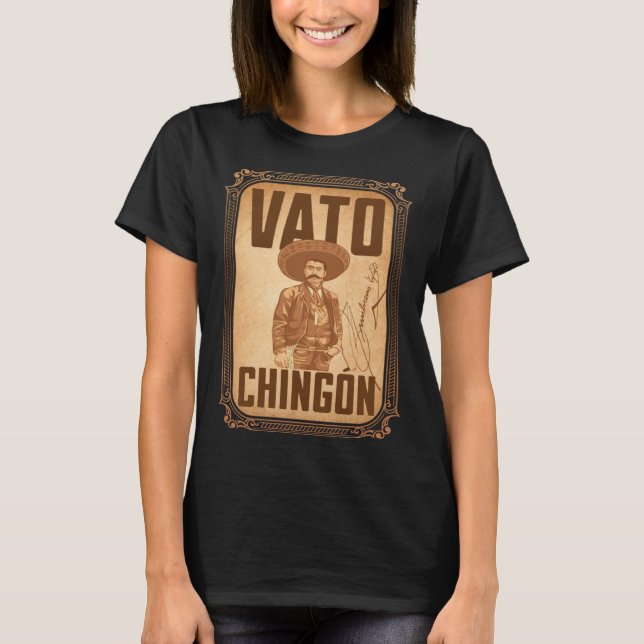 T-shirt Porportrait de Vato Chingón Emiliano Zapata (Devant)