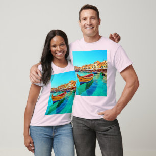 T-shirt Port animé : Bliss méditerranéens