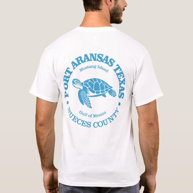 T-shirt Port Aransas (tortue marine) (Dos)