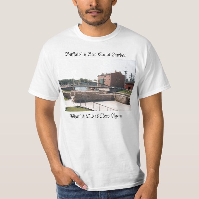 T-shirt port de canal du ` s Erie de buffle (Devant)